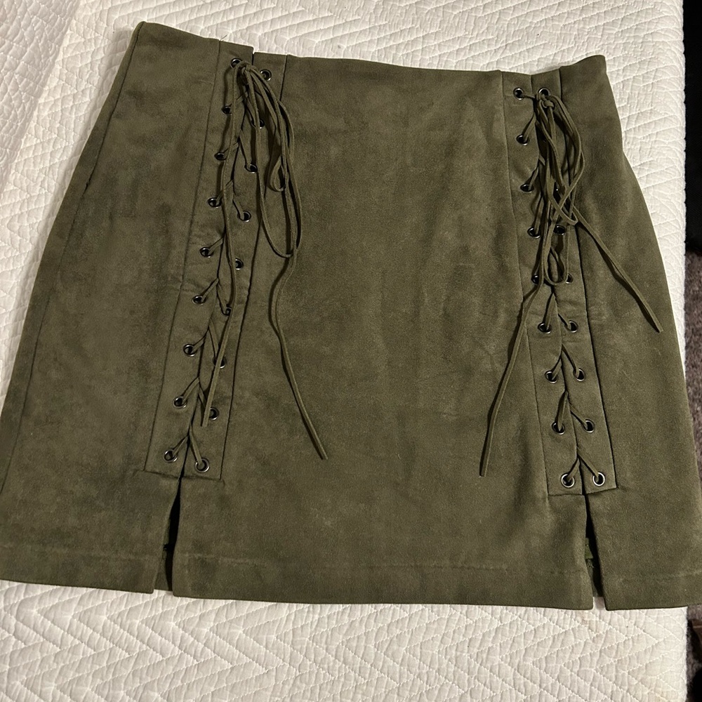 Abbeline suede mini skirt women small‎